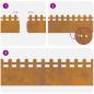 Preview: Rasenkanten 10 pcs Rostig 103 x 0,05 x 22 cm Wetterfeststahl
