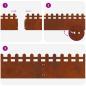Preview: Rasenkanten 30 pcs Rostig 103 x 0,05 x 22 cm Wetterfeststahl