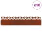 Preview: ARDEBO.de - Rasenkanten 10 pcs Rostig 103 x 0,05 x 22 cm Wetterfeststahl
