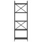 Preview: Bücherregal Schwarz Eichen-Optik 56 x 34 x 171 cm Holzwerkstoff