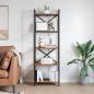 Preview: Bücherregal 5 Ebenen 56 x 34 x 171 cm Holzwerkstoff Altholz