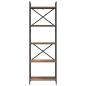 Preview: Bücherregal 5 Ebenen 56 x 34 x 171 cm Holzwerkstoff Altholz