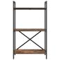 Preview: Bücherregal 3 Ebenen 56 x 34 x 96 cm Holzwerkstoff Räuchereiche