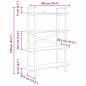 Preview: Bücherregal Altholz 100 x 33,5 x 140 cm Holzwerkstoff