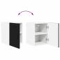 Preview: Küchenwandschrank mit Tür Schwarz 30 x 31 x 40 cm Holzwerkstoff