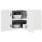 Preview: Küchenwandschrank mit Regal Weiß 57 x 57 x 40 cm Holzwerkstoff
