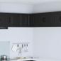 Preview: ARDEBO.de - Wand-Eckschrank PORTO Schwarz 57 x 57 x 40 cm Holzwerkstoff
