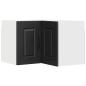 Preview: Wand-Eckschrank PORTO Schwarz 57 x 57 x 40 cm Holzwerkstoff