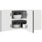 Preview: Wand-Eckschrank PORTO Schwarz 57 x 57 x 40 cm Holzwerkstoff