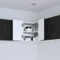 Preview: Wand-Eckschrank PORTO Schwarz 57 x 57 x 40 cm Holzwerkstoff