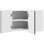 Preview: Wand-Eckschrank PORTO Schwarz 57 x 57 x 40 cm Holzwerkstoff