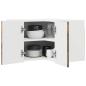 Preview: Wand-Eckschrank PORTO Geräucherte Eiche 57 x 57 x 40 cm
