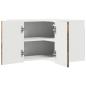 Preview: Wand-Eckschrank PORTO Geräucherte Eiche 57 x 57 x 40 cm