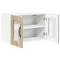 Preview: Wandglas-Schrank PORTO Sonoma-Eiche 60 x 31 x 40 cm