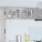 Preview: ARDEBO.de - Wandglas-Schrank PORTO Betongrau 60 x 31 x 40 cm Holzwerkstoff