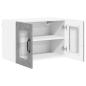 Preview: Wandglas-Schrank PORTO Betongrau 60 x 31 x 40 cm Holzwerkstoff
