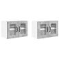 Preview: Küchenwandschrank mit Regal 2 pcs Beton Grau 60 x 31 x 40 cm