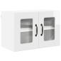 Preview: Wandglas-Schrank PORTO Hochglanz Weiß 60 x 31 x 40 cm