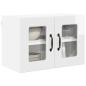 Preview: Wandglas-Schrank PORTO Hochglanz Weiß 60 x 31 x 40 cm