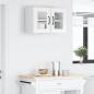 Preview: Wandglas-Schrank PORTO Hochglanz Weiß 60 x 31 x 40 cm