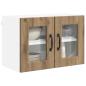 Preview: Küchenwandschrank mit Regal 2 pcs Artisan-Eiche 60 x 31 x 40 cm