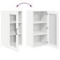 Preview: Küchenwandschrank mit Regal Weiß 40 x 31 x 80 cm Holzwerkstoff