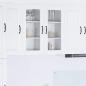 Preview: ARDEBO.de - Wandglas-Schrank PORTO 2 stk. Weiß Holzwerkstoff