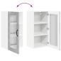 Preview: ARDEBO.de - Küchenwandschrank mit Regal 2 pcs Beton Grau 40 x 31 x 80 cm