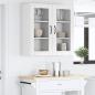Preview: Küchenwandschrank mit Tür 2 pcs Hochglanz Weiß 40 x 31 x 80 cm