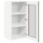 Preview: Wandglas-Schrank PORTO Braun Eichen-Optik 40 x 31 x 80 cm