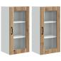 Preview: Küchenwandschrank mit Regal 2 pcs Artisan-Eiche 40 x 31 x 80 cm