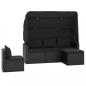 Preview: 4-tlg. Garten-Sofagarnitur mit Kissen Schwarz Poly Rattan