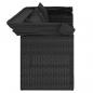 Preview: 4-tlg. Garten-Sofagarnitur mit Kissen Schwarz Poly Rattan