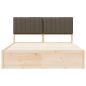 Preview: Bettgestell mit gepolstertem Kopfteil Taupe 150 x 200 cm