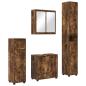 Preview: Badezimmermöbel-Set 4 pcs Geräucherte Eiche Holzwerkstoff