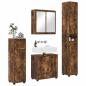 Preview: Badezimmermöbel-Set 4 pcs Geräucherte Eiche Holzwerkstoff