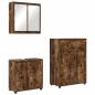 Preview: Badezimmermöbel-Set 3 pcs Geräucherte Eiche Holzwerkstoff