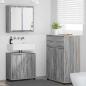 Preview: ARDEBO.de - Badezimmermöbel-Set mit Regal 3 pcs Graues Sonoma Holzwerkstoff