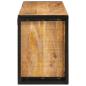 Preview: Weinregal Braun 100 x 45 x 33 cm Massives grobes Mangoholz