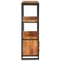 Preview: Bücherregal mit Türen Braun Massivholz Akazie und Metall