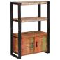 Preview: Bücherregal mit Türen Braun Massives recyceltes Holz und Metall