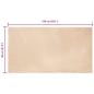 Preview: Kunstfell Hasen Teppich Beige 80 x 150 cm Polyester