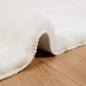 Preview: Kunstfell Hasen Teppich Creme 160 x 160 cm Polyester