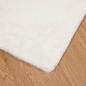 Preview: Kunstfell Hasen Teppich Creme 160 x 160 cm Polyester