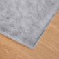 Preview: Kunstfell Hasen Teppich Grau 80 x 200 cm Polyester