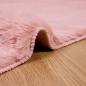 Preview: Rutschfester Teppich aus Kunstkaninchenfell OLITE Rosa