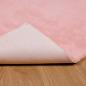 Preview: Kunstfell Hasen Teppich Rosa 240 x 240 cm Polyester