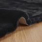 Preview: Kunstfell Hasen Teppich Schwarz 240 x 240 cm Polyester