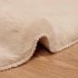 Preview: Kunstfell Hasen Teppich Taupe Ø 200 cm Polyester
