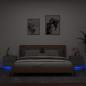 Preview: ARDEBO.de - Wand-Nachttische mit LED-Leuchten 2 Stk. Grau Sonoma